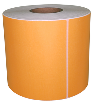 Etykiety termiczne 100x150mm 500szt fi40 Pomarańczowe