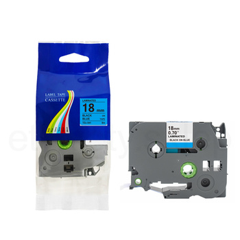 Taśma do Brother TZe-541 18mm 8m niebieska taśma czarny napis