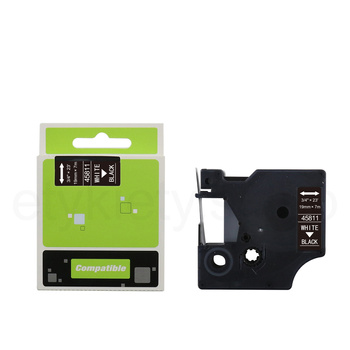 Taśma do Dymo D1 45811 19mm 7m czarna taśma biały napis S0720910