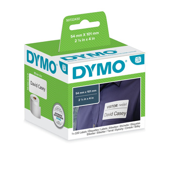 Etykiety DYMO LW 99014 S0722430 54mm x 101mm 220szt etykiet na rolce oryginalna