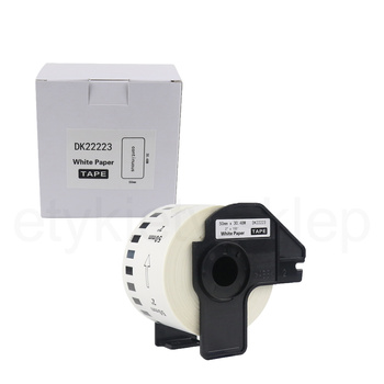 Taśma do Brother DK-22223 czarny nadruk na białym tle, 50mm x 30,48 metrów na rolce