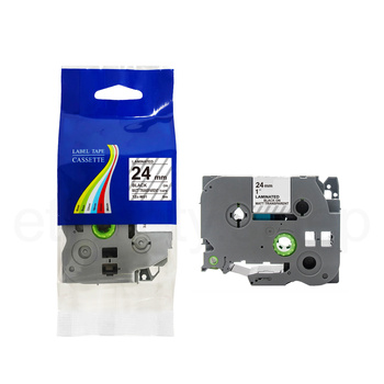 Taśma do Brother TZe-M51 24mm 8m MATOWA przeźroczysta taśma czarny napis