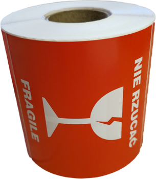 Etykiety NIE RZUCAĆ 100X100mm 500szt