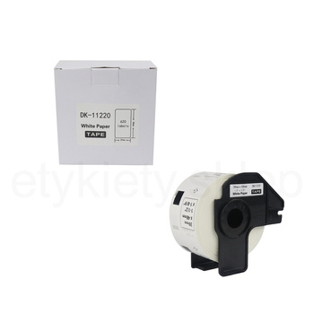 Etykiety do Brother DK-11220 czarny nadruk na białym tle, 39mm x 48mm 620szt etykiet na rolce