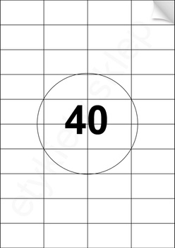Etykiety naklejki samoprzylepne białe A4 100 arkuszy 40x 52,5x29,7mm