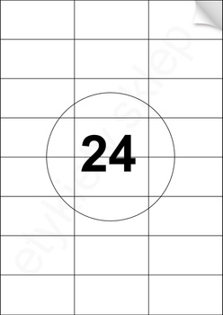 Etykiety naklejki samoprzylepne białe A4 100 arkuszy 24x 70x37mm