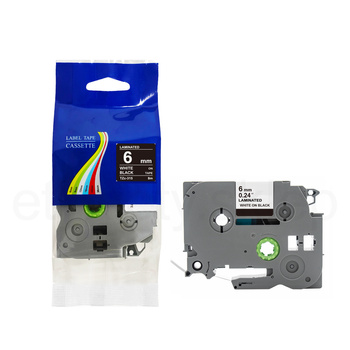 Taśma do Brother TZe-315 6mm 8m czarna taśma biały napis