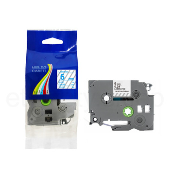 Taśma do Brother TZe-113 6mm 8m przeźroczysta taśma niebieski napis