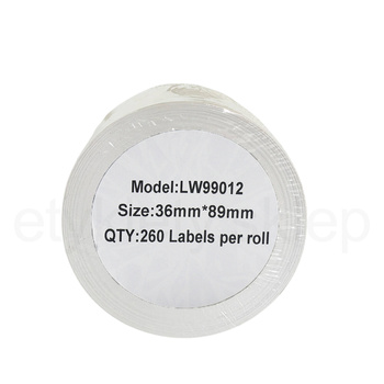 Etykiety do DYMO LW 99012 S0722400 36mm x 89mm 260szt etykiet na rolce