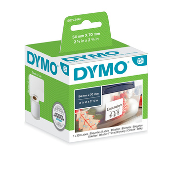 Etykiety DYMO LW 99015 S0722440 54mm x 70mm 320szt etykiet na rolce oryginalna