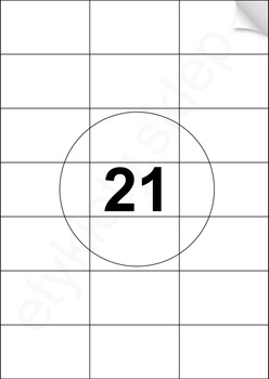 Etykiety naklejki samoprzylepne białe A4 100 arkuszy 21x 70x42,3mm