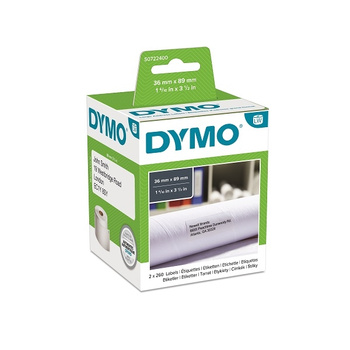 Etykiety DYMO LW 99012 S0722400 36mm x 89mm 260szt etykiet na rolce oryginalna