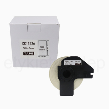 Etykiety do Brother DK-11226 czarny nadruk na białym tle, 29mm x 52mm 1000szt etykiet na rolce