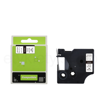 Taśma do Dymo D1 16956 19mm 5.5m biała taśma czarny napis POLIESTROWA