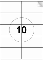 Etykiety naklejki samoprzylepne białe A4 100 arkuszy 10x 105x57mm