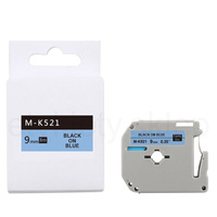 Taśma do Brother M-K521 9mm 8m niebieska taśma czarny napis