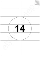 Etykiety naklejki samoprzylepne białe A4 100 arkuszy 14x 105x42,4mm