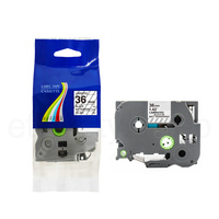 Taśma do Brother TZe-M61 36mm 8m MATOWA przeźroczysta taśma czarny napis