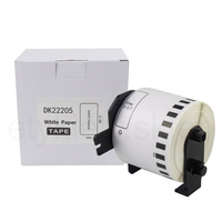 Taśma do Brother DK-22205 czarny nadruk na białym tle, 62mm x 30,48 metrów na rolce