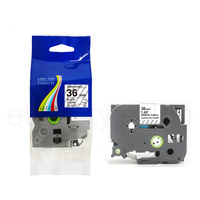 Taśma do Brother TZe-FX161 36mm 8m przeźroczysta taśma czarny napis flexi elastyczna