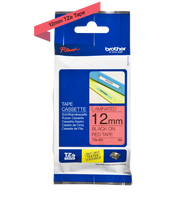 Taśma Brother TZe-431 12mm 8m czerwona taśma czarny napis oryginalna