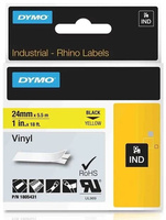 Taśma Dymo Rhino 1805431 24mm 5,5m żółta WINYLOWA
