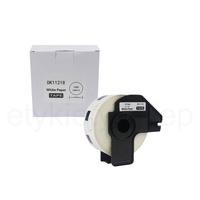 Etykiety do Brother DK-11218 czarny nadruk na białym tle, 24 mm średnicy 1000szt etykiet na rolce