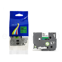 Taśma do Brother TZe-FX761 36mm 8m zielona taśma czarny napis flexi elastyczna