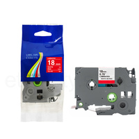 Taśma do Brother TZe-445 18mm 8m czerwona taśma biały napis