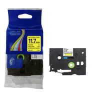 Rurka termokurczliwa do Brother Hse-631 11.7mm 1.5m ø3.6mm-7.0mm żółta rurka czarny nadruk