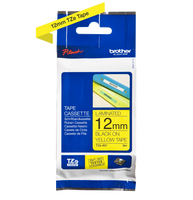 Taśma Brother TZe-631 12mm 8m żółta taśma czarny napis oryginalna