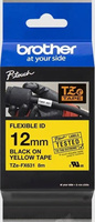Taśma Brother TZe-FX631 12mm 8m żółta taśma czarny napi flexi elastyczna oryginalna