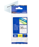 Taśma Brother TZe-161 36mm 8m przeźroczysta taśma czarny napis oryginalna