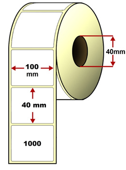 Etykiety TT termotransferowe 100x40mm 1000szt