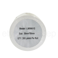 Etykiety do DYMO LW 99013 S0722410 36mm x 89mm 260szt etykiet na rolce FOLIA