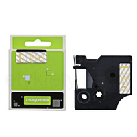 Taśma do Dymo D1 45025 12mm 7m przeźroczysta taśma złoty napis