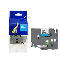 Taśma do Brother TZe-545 18mm 8m niebieska taśma biały napis