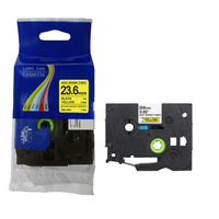 Rurka termokurczliwa do Brother HSe-651 23.6mm 1.5m ø7.3mm-14.3mm żółta rurka czarny nadruk