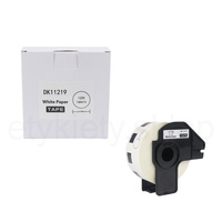Etykiety do Brother DK-11219 czarny nadruk na białym tle, 12 mm średnicy 1200szt etykiet na rolce